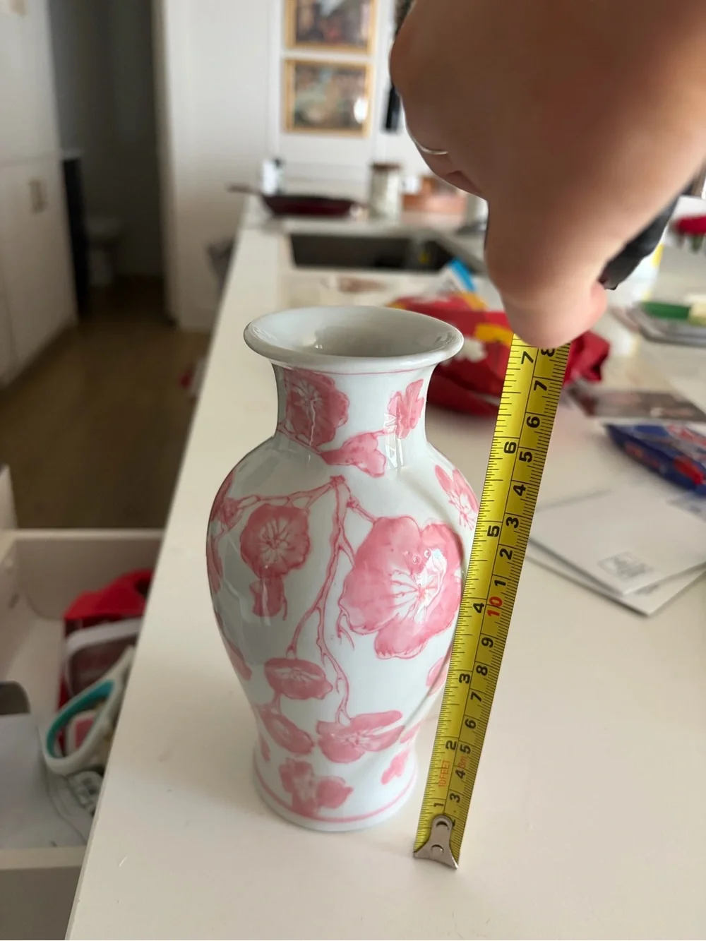 hazel Pink Floral Porcelain Vase